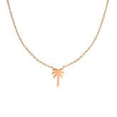 Rose Goldene Palmen Halskette von Lymaja